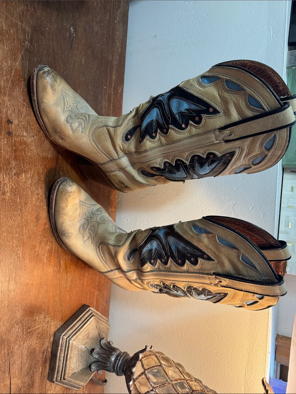 Capezio Tan and Black Women's Western Heeled Boots